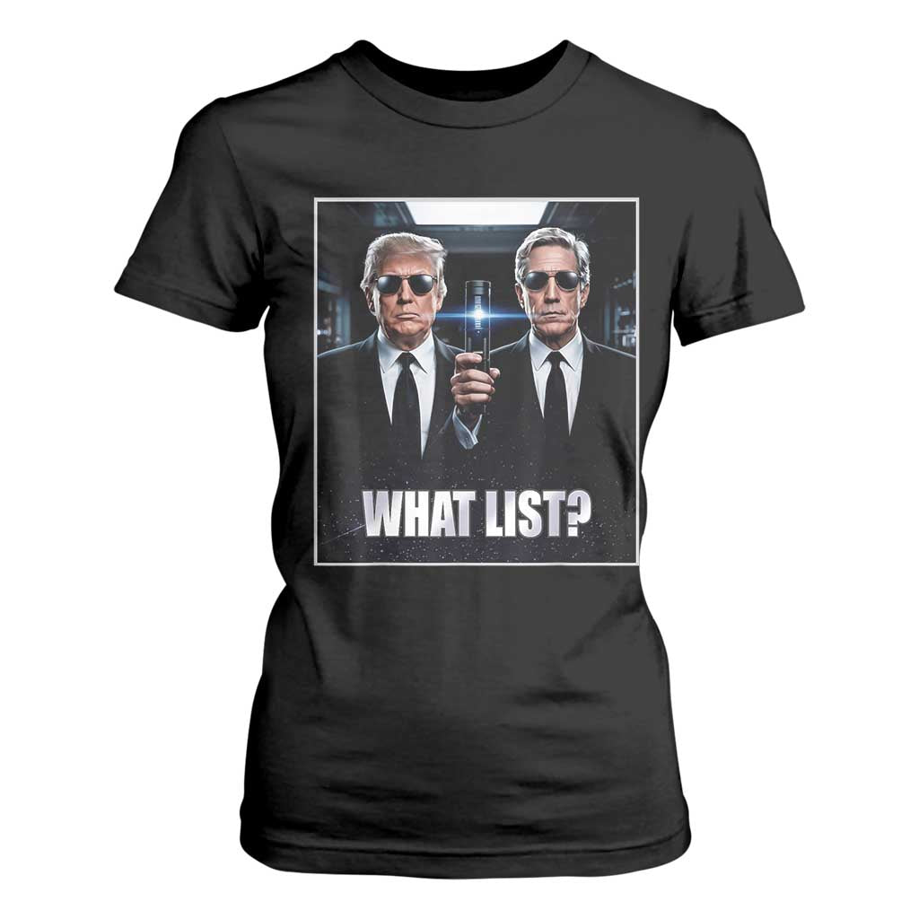 What List Dark Political Humor T Shirt For Women Funny Political Conspiracy Parody TS02 Black Print Your Wear