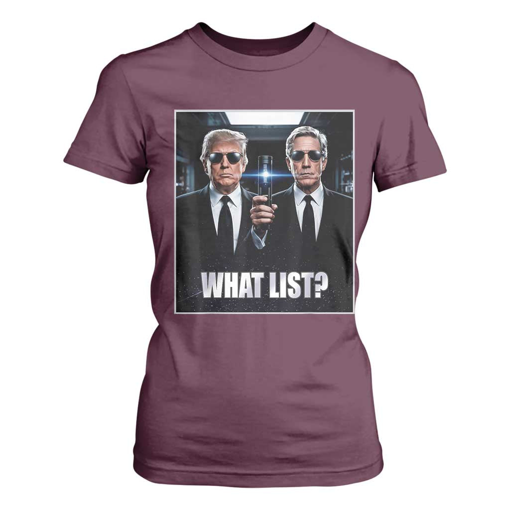 What List Dark Political Humor T Shirt For Women Funny Political Conspiracy Parody TS02 Maroon Print Your Wear