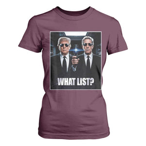 What List Dark Political Humor T Shirt For Women Funny Political Conspiracy Parody TS02 Maroon Print Your Wear