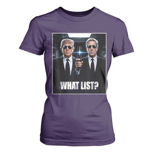 What List Dark Political Humor T Shirt For Women Funny Political Conspiracy Parody TS02 Purple Print Your Wear