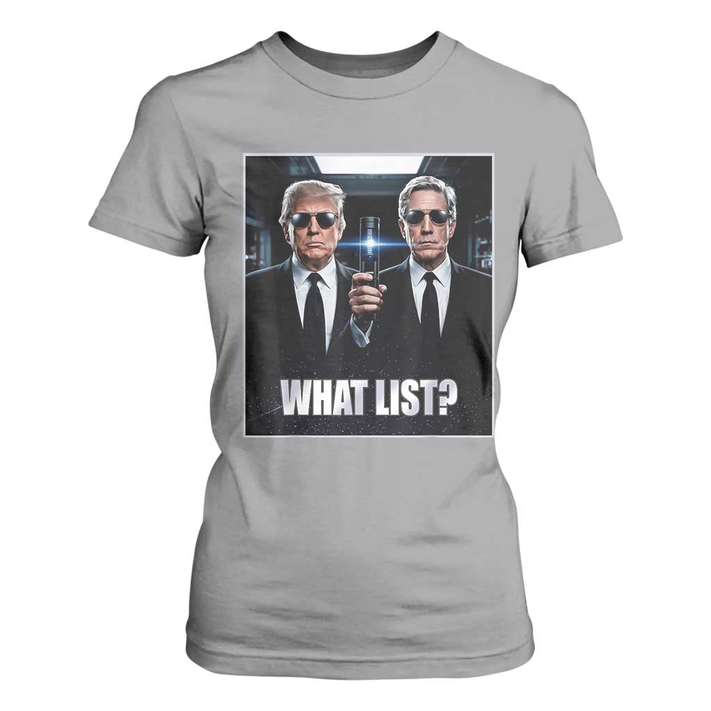 What List Dark Political Humor T Shirt For Women Funny Political Conspiracy Parody TS02 Sport Gray Print Your Wear
