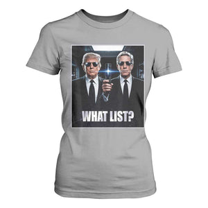 What List Dark Political Humor T Shirt For Women Funny Political Conspiracy Parody TS02 Sport Gray Print Your Wear