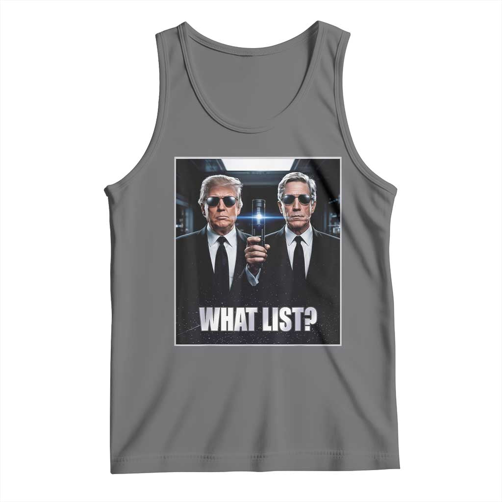 What List Dark Political Humor Tank Top Funny Political Conspiracy Parody TS02 Black Heather Print Your Wear
