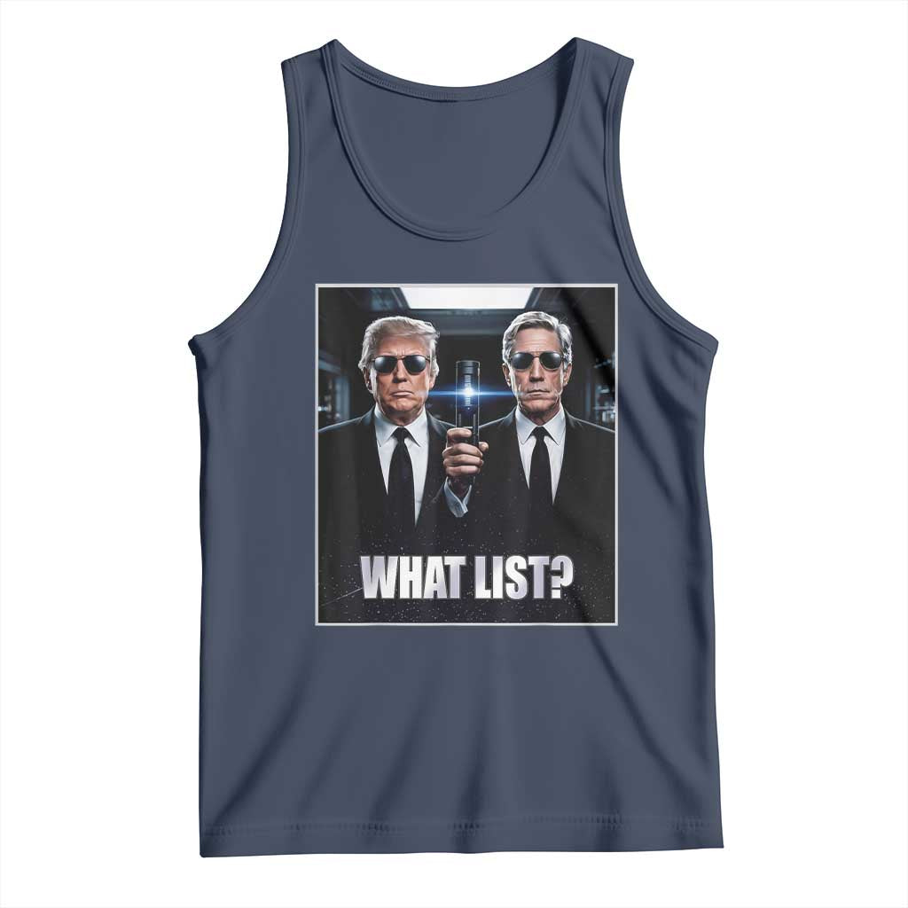 What List Dark Political Humor Tank Top Funny Political Conspiracy Parody TS02 Navy Print Your Wear