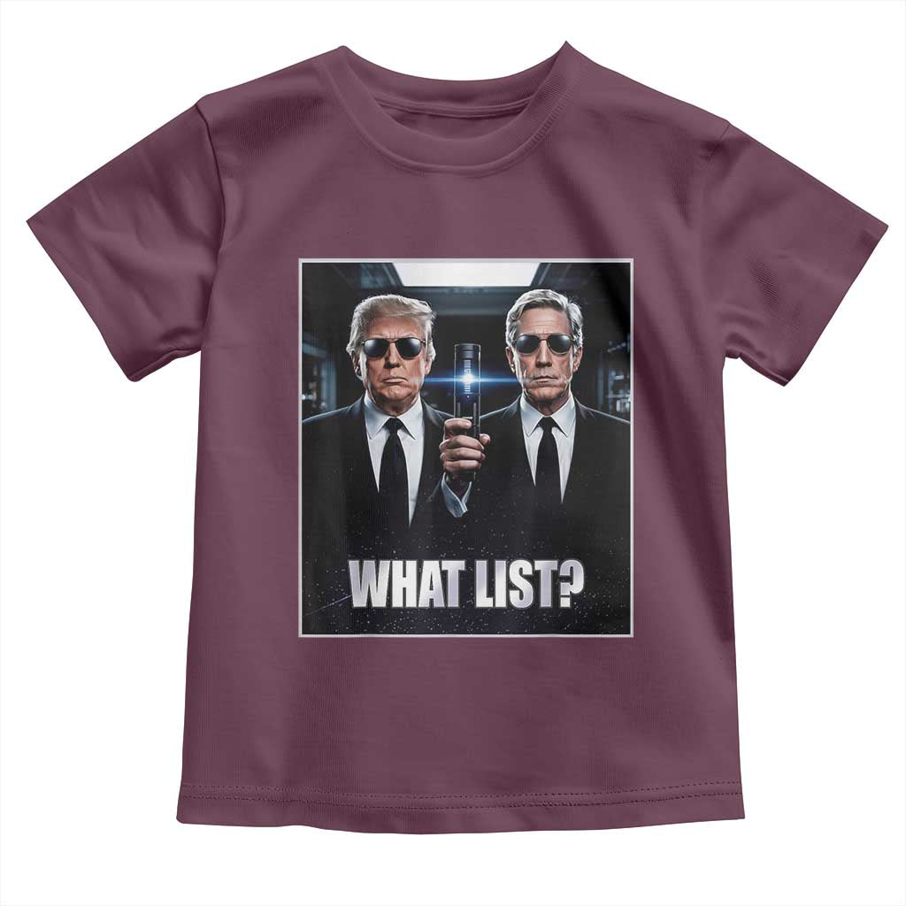 What List Dark Political Humor Toddler T Shirt Funny Political Conspiracy Parody TS02 Maroon Print Your Wear