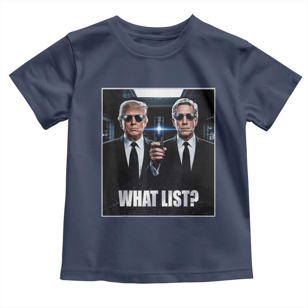 What List Dark Political Humor Toddler T Shirt Funny Political Conspiracy Parody TS02 Navy Print Your Wear
