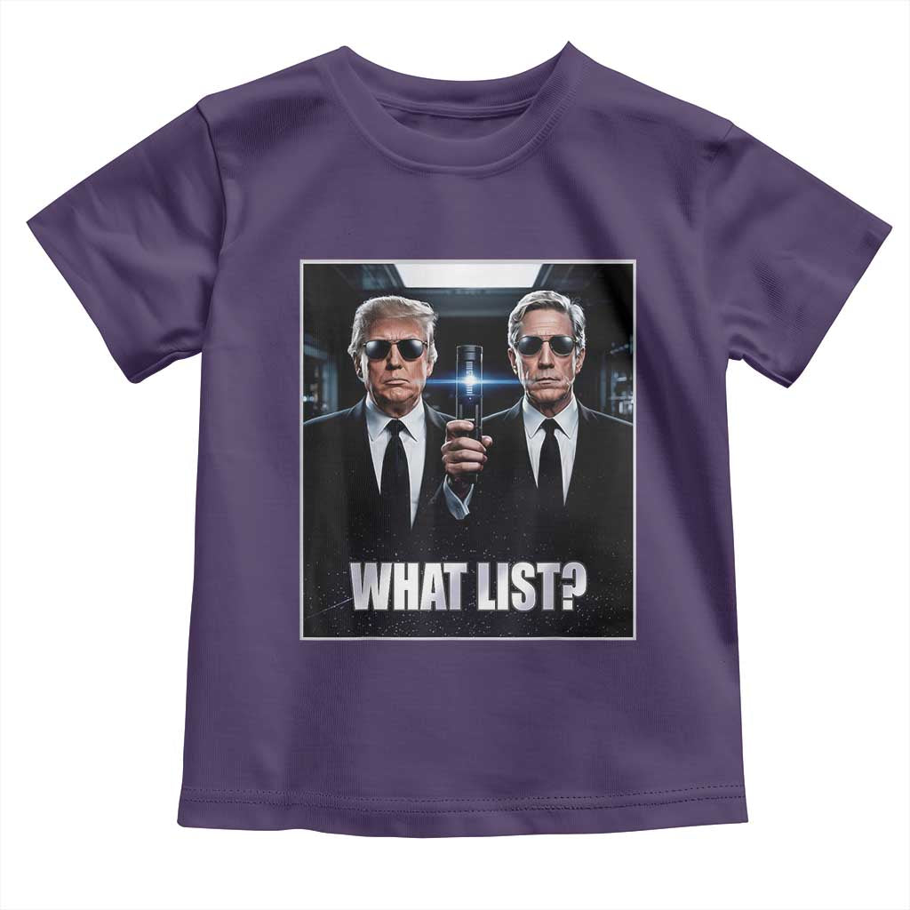 What List Dark Political Humor Toddler T Shirt Funny Political Conspiracy Parody TS02 Purple Print Your Wear