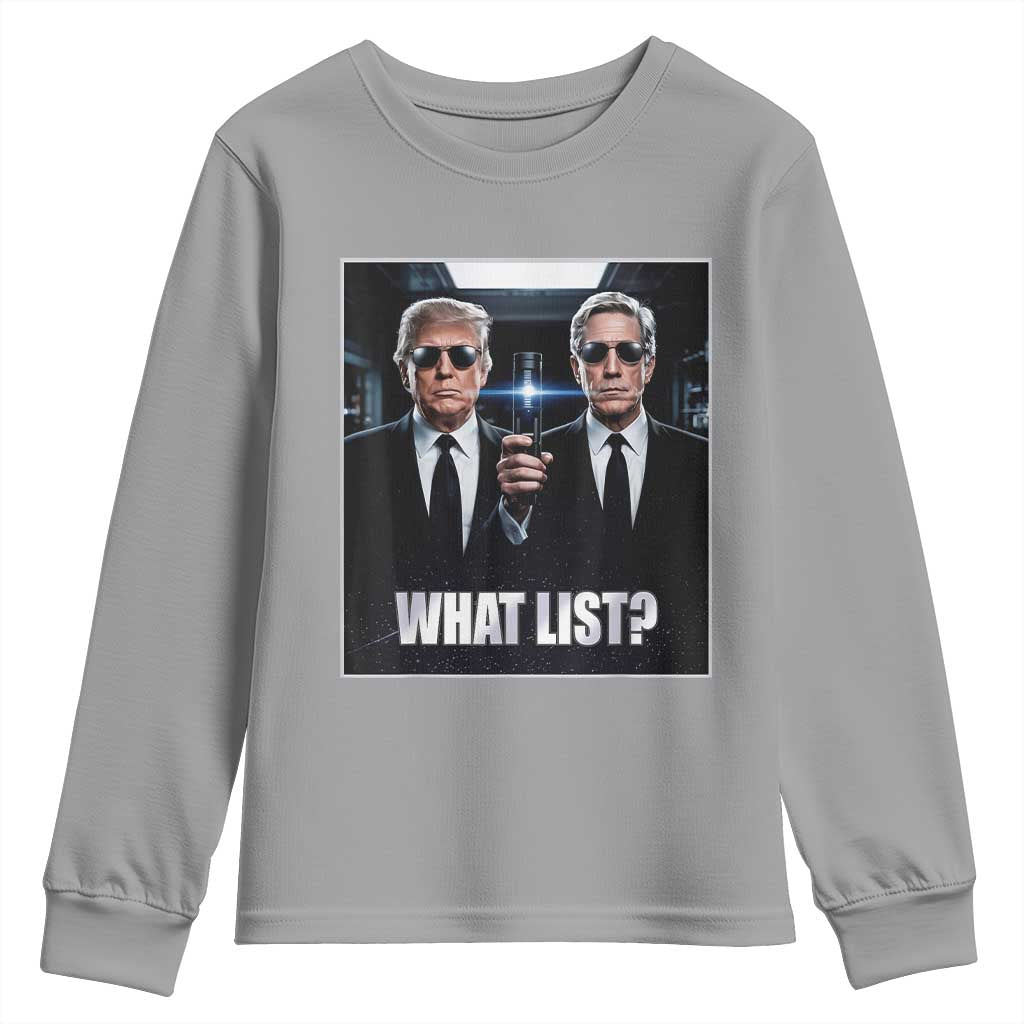 What List Dark Political Humor Youth Sweatshirt Funny Political Conspiracy Parody TS02 Sport Gray Print Your Wear