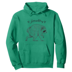 Cute Jimothy the Raccoon Hand Drawn Graphic Hoodie Seattle Trash Panda Lover Supporter TS02 Irish Green Print Your Wear