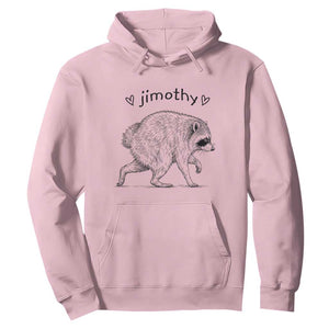 Cute Jimothy the Raccoon Hand Drawn Graphic Hoodie Seattle Trash Panda Lover Supporter TS02 Light Pink Print Your Wear