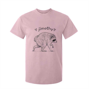 Cute Jimothy the Raccoon Hand Drawn Graphic T Shirt For Kid Seattle Trash Panda Lover Supporter TS02 Light Pink Print Your Wear