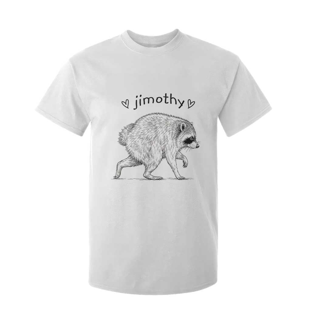 Cute Jimothy the Raccoon Hand Drawn Graphic T Shirt For Kid Seattle Trash Panda Lover Supporter TS02 White Print Your Wear