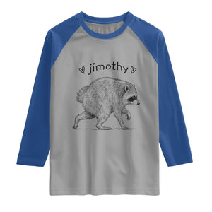 Cute Jimothy the Raccoon Hand Drawn Graphic Raglan Shirt Seattle Trash Panda Lover Supporter