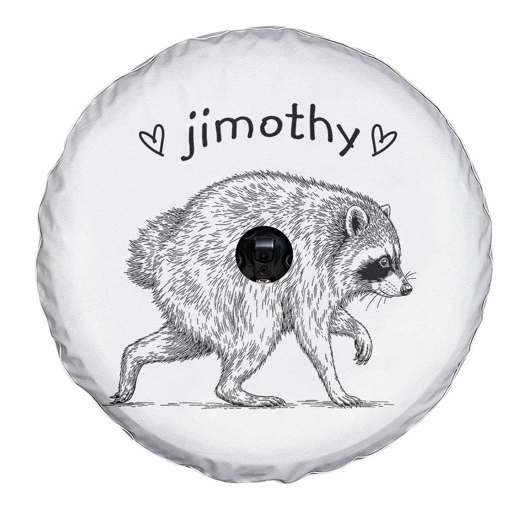 Cute Jimothy the Raccoon Hand Drawn Graphic Spare Tire Cover Seattle Trash Panda Lover Supporter
