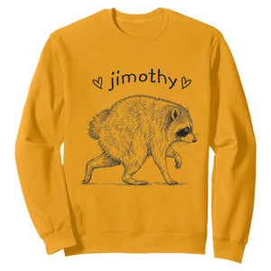 Cute Jimothy the Raccoon Hand Drawn Graphic Sweatshirt Seattle Trash Panda Lover Supporter TS02 Gold Print Your Wear