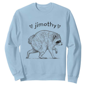 Cute Jimothy the Raccoon Hand Drawn Graphic Sweatshirt Seattle Trash Panda Lover Supporter TS02 Light Blue Print Your Wear