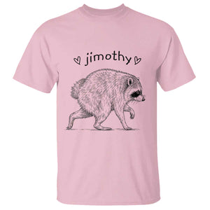 Cute Jimothy the Raccoon Hand Drawn Graphic T Shirt Seattle Trash Panda Lover Supporter TS02 Light Pink Print Your Wear