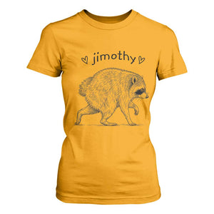 Cute Jimothy the Raccoon Hand Drawn Graphic T Shirt For Women Seattle Trash Panda Lover Supporter TS02 Gold Print Your Wear