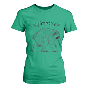 Cute Jimothy the Raccoon Hand Drawn Graphic T Shirt For Women Seattle Trash Panda Lover Supporter TS02 Irish Green Print Your Wear