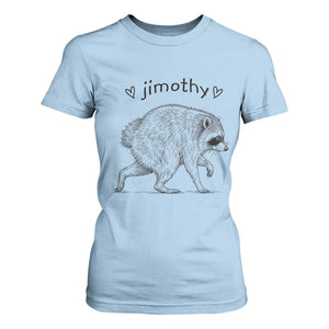 Cute Jimothy the Raccoon Hand Drawn Graphic T Shirt For Women Seattle Trash Panda Lover Supporter TS02 Light Blue Print Your Wear