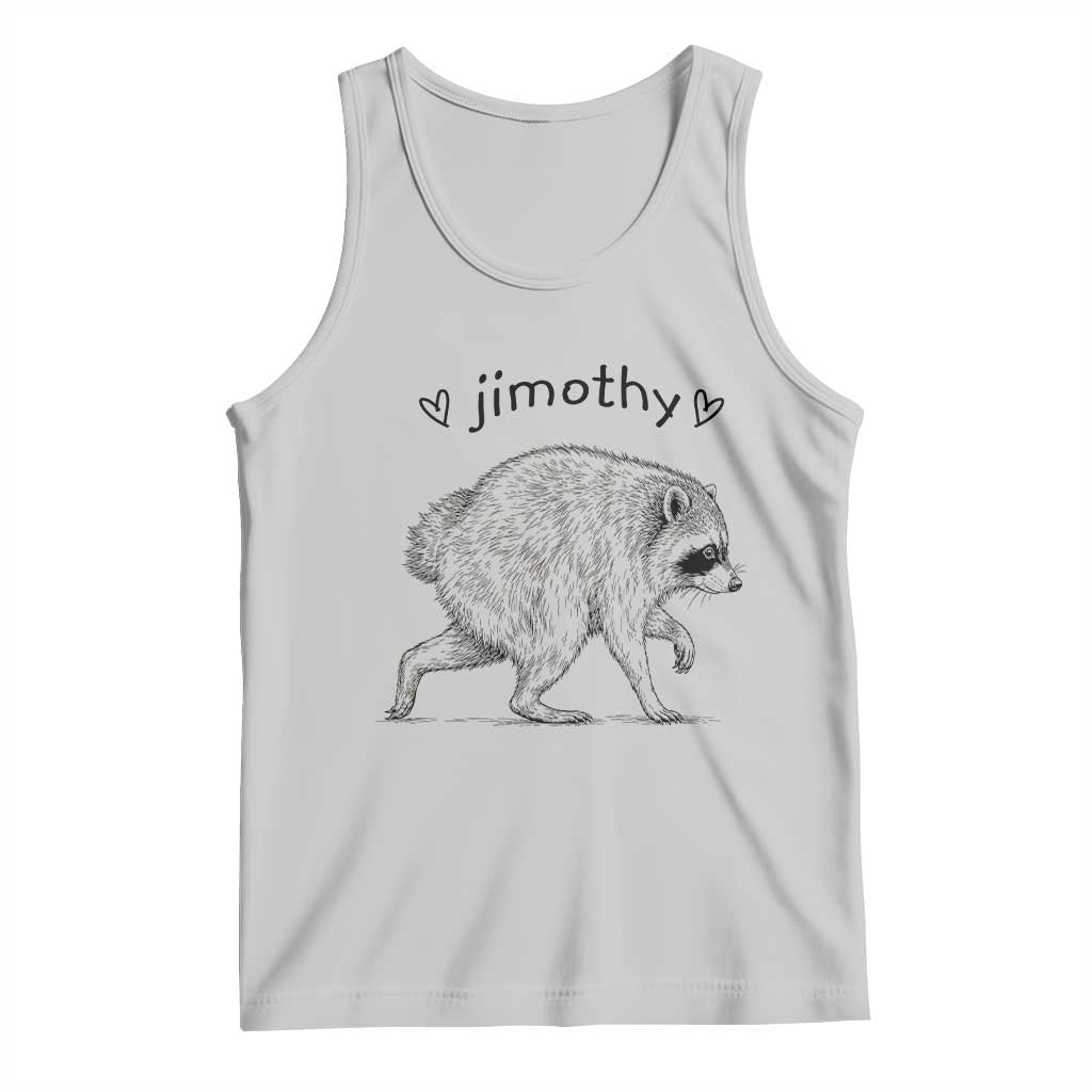 Cute Jimothy the Raccoon Hand Drawn Graphic Tank Top Seattle Trash Panda Lover Supporter
