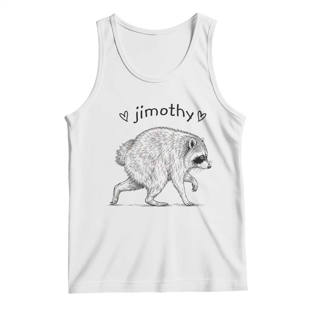 Cute Jimothy the Raccoon Hand Drawn Graphic Tank Top Seattle Trash Panda Lover Supporter TS02 White Print Your Wear