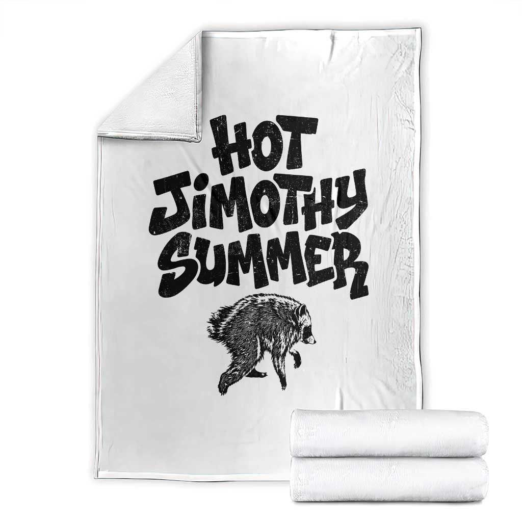 Hot Jimothy Summer Funny Viral Seattle Raccoon Graphic Throw Blanket Viral Trash Panda Meme TS02 White Print Your Wear