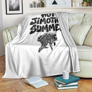 Hot Jimothy Summer Funny Viral Seattle Raccoon Graphic Throw Blanket Viral Trash Panda Meme