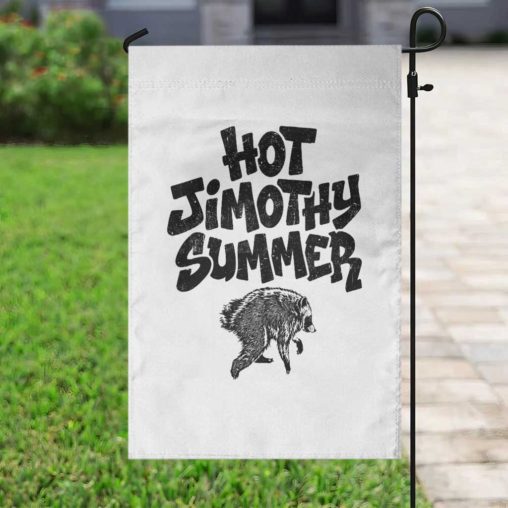 Hot Jimothy Summer Funny Viral Seattle Raccoon Graphic Garden Flag Viral Trash Panda Meme