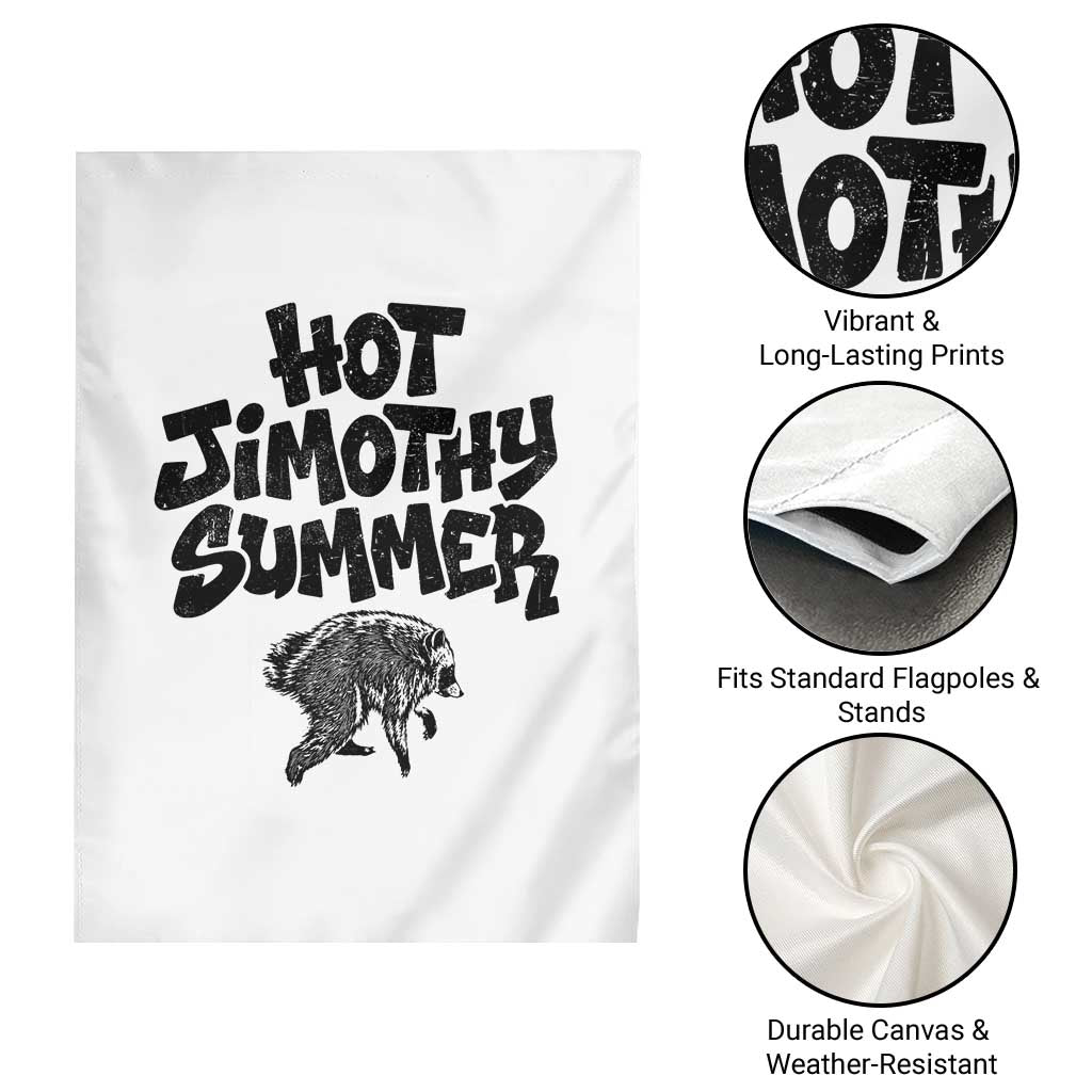 Hot Jimothy Summer Funny Viral Seattle Raccoon Graphic Garden Flag Viral Trash Panda Meme
