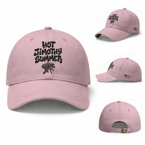 Hot Jimothy Summer Funny Viral Seattle Raccoon Graphic Baseball Cap Viral Trash Panda Meme TS02 Baseball Cap Universal Fit Light Pink Print Your Wear