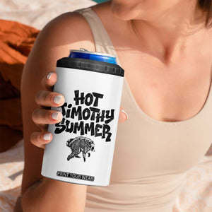 Hot Jimothy Summer Funny Viral Seattle Raccoon Graphic 4 in 1 Can Cooler Tumbler Viral Trash Panda Meme