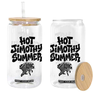 Hot Jimothy Summer Funny Viral Seattle Raccoon Graphic Glass Can Viral Trash Panda Meme