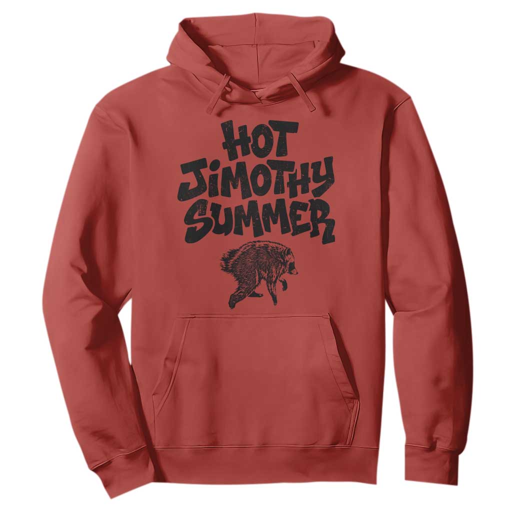 Hot Jimothy Summer Funny Viral Seattle Raccoon Graphic Hoodie Viral Trash Panda Meme TS02 Red Print Your Wear