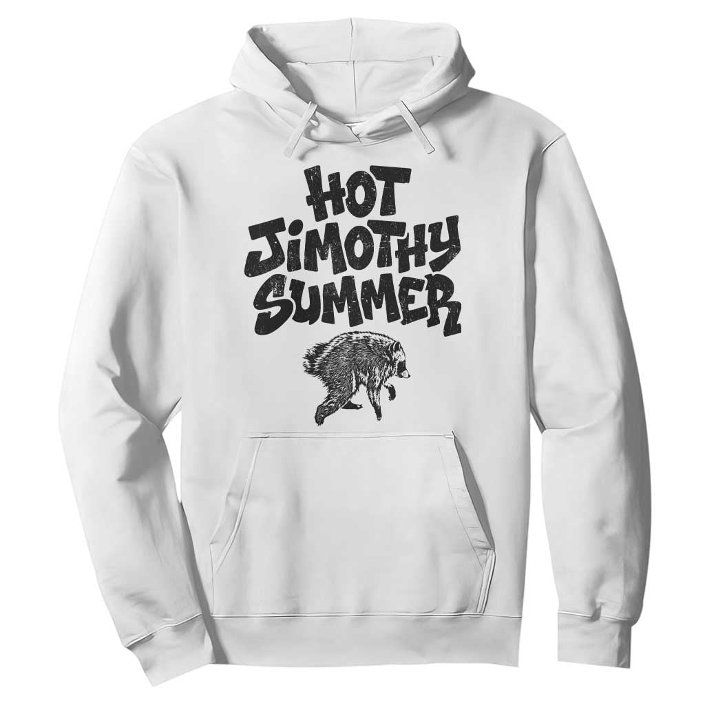 Hot Jimothy Summer Funny Viral Seattle Raccoon Graphic Hoodie Viral Trash Panda Meme TS02 White Print Your Wear