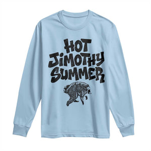 Hot Jimothy Summer Funny Viral Seattle Raccoon Graphic Long Sleeve Shirt Viral Trash Panda Meme TS02 Light Blue Print Your Wear