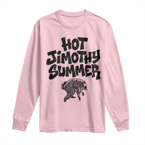 Hot Jimothy Summer Funny Viral Seattle Raccoon Graphic Long Sleeve Shirt Viral Trash Panda Meme TS02 Light Pink Print Your Wear