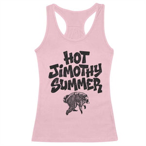 Hot Jimothy Summer Funny Viral Seattle Raccoon Graphic Racerback Tank Top Viral Trash Panda Meme TS02 Light Pink Print Your Wear