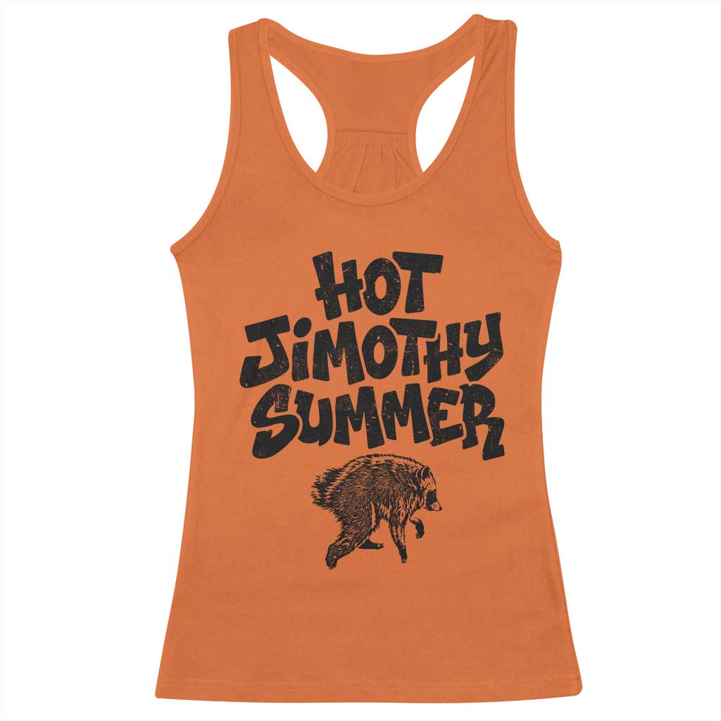 Hot Jimothy Summer Funny Viral Seattle Raccoon Graphic Racerback Tank Top Viral Trash Panda Meme TS02 Orange Print Your Wear