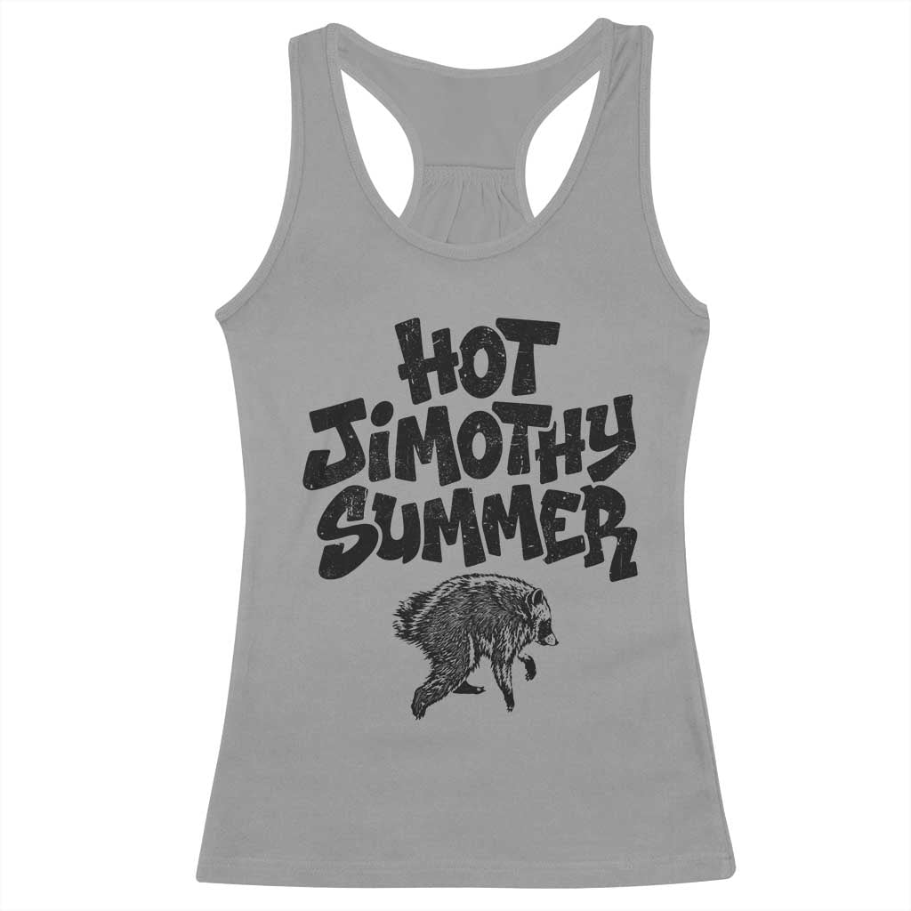 Hot Jimothy Summer Funny Viral Seattle Raccoon Graphic Racerback Tank Top Viral Trash Panda Meme TS02 Sport Gray Print Your Wear