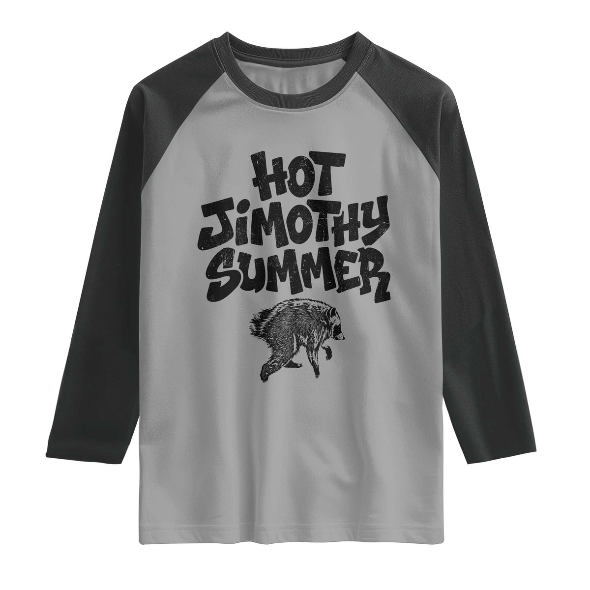 Hot Jimothy Summer Funny Viral Seattle Raccoon Graphic Raglan Shirt Viral Trash Panda Meme