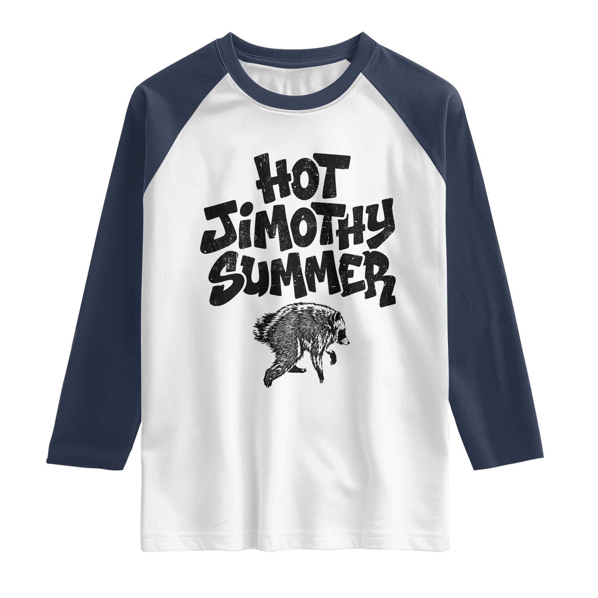Hot Jimothy Summer Funny Viral Seattle Raccoon Graphic Raglan Shirt Viral Trash Panda Meme