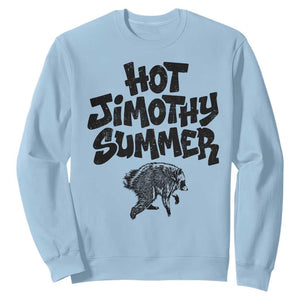 Hot Jimothy Summer Funny Viral Seattle Raccoon Graphic Sweatshirt Viral Trash Panda Meme TS02 Light Blue Print Your Wear