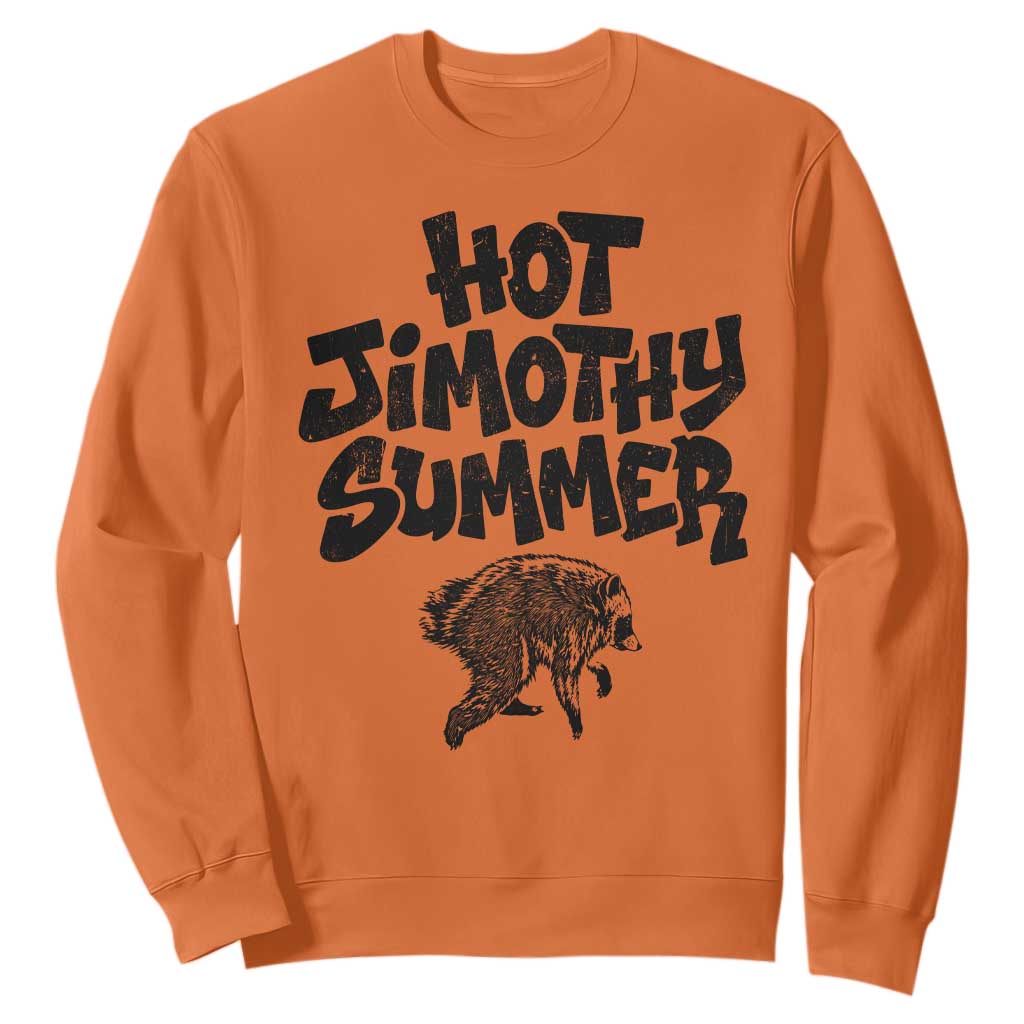 Hot Jimothy Summer Funny Viral Seattle Raccoon Graphic Sweatshirt Viral Trash Panda Meme TS02 Orange Print Your Wear