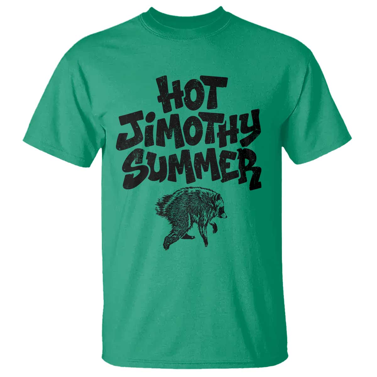 Hot Jimothy Summer Funny Viral Seattle Raccoon Graphic T Shirt Viral Trash Panda Meme TS02 Irish Green Print Your Wear