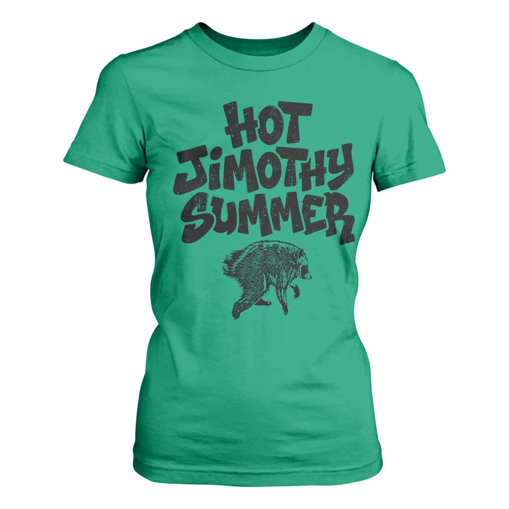 Hot Jimothy Summer Funny Viral Seattle Raccoon Graphic T Shirt For Women Viral Trash Panda Meme TS02 Irish Green Print Your Wear