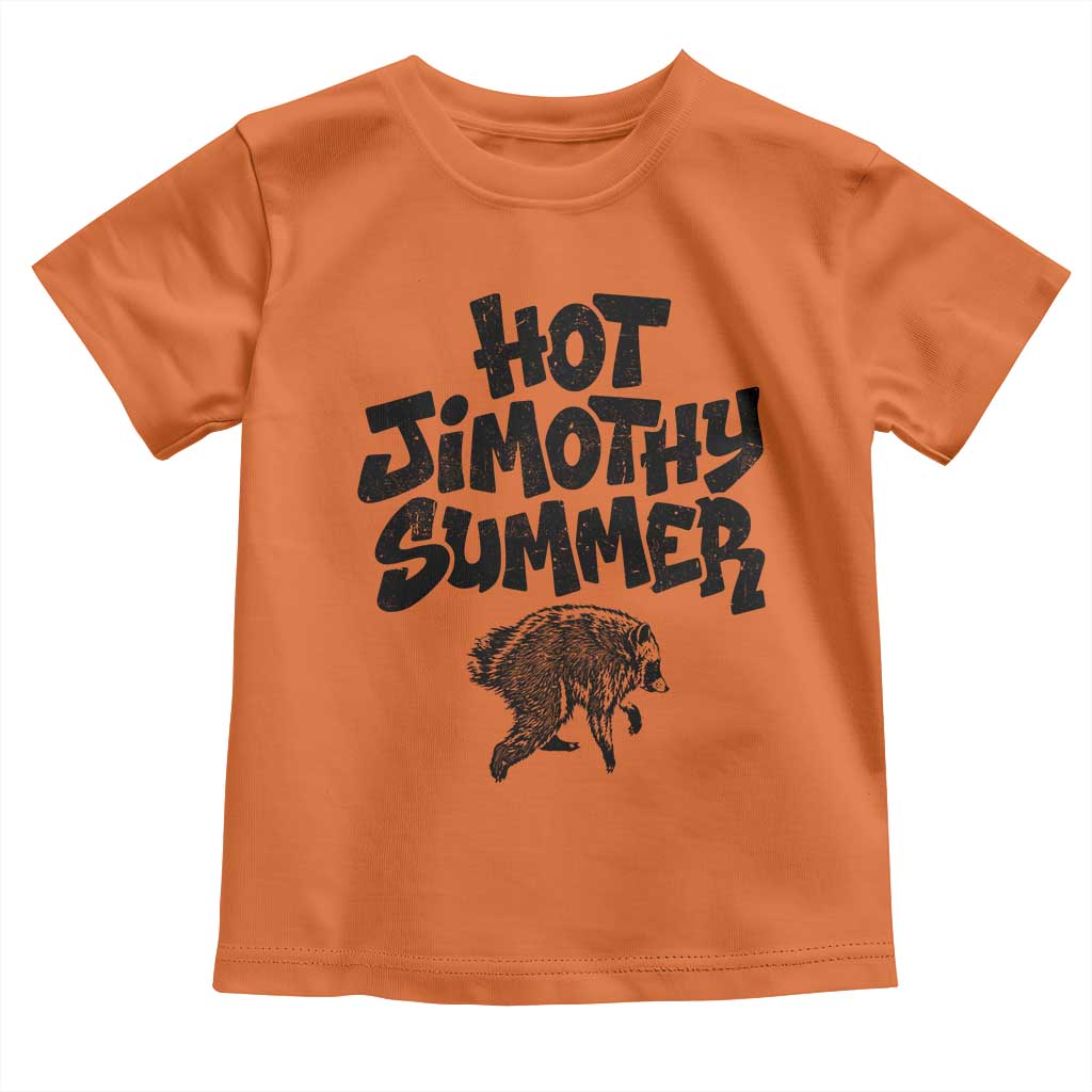 Hot Jimothy Summer Funny Viral Seattle Raccoon Graphic Toddler T Shirt Viral Trash Panda Meme TS02 Orange Print Your Wear