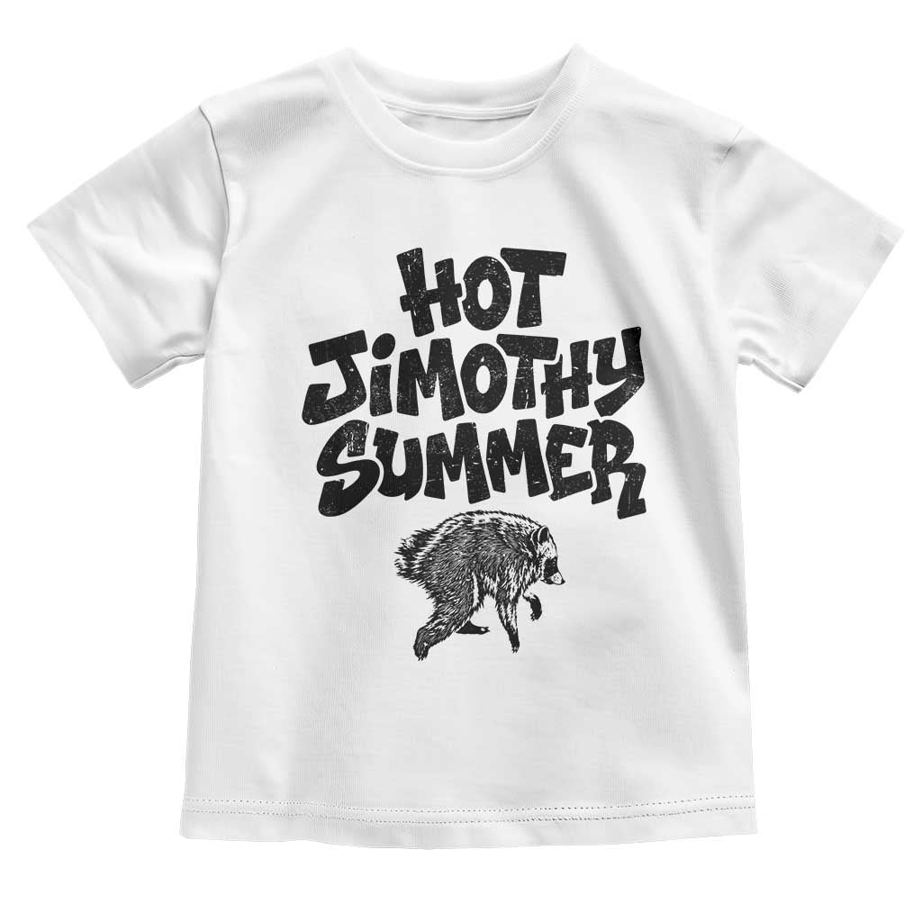 Hot Jimothy Summer Funny Viral Seattle Raccoon Graphic Toddler T Shirt Viral Trash Panda Meme TS02 White Print Your Wear