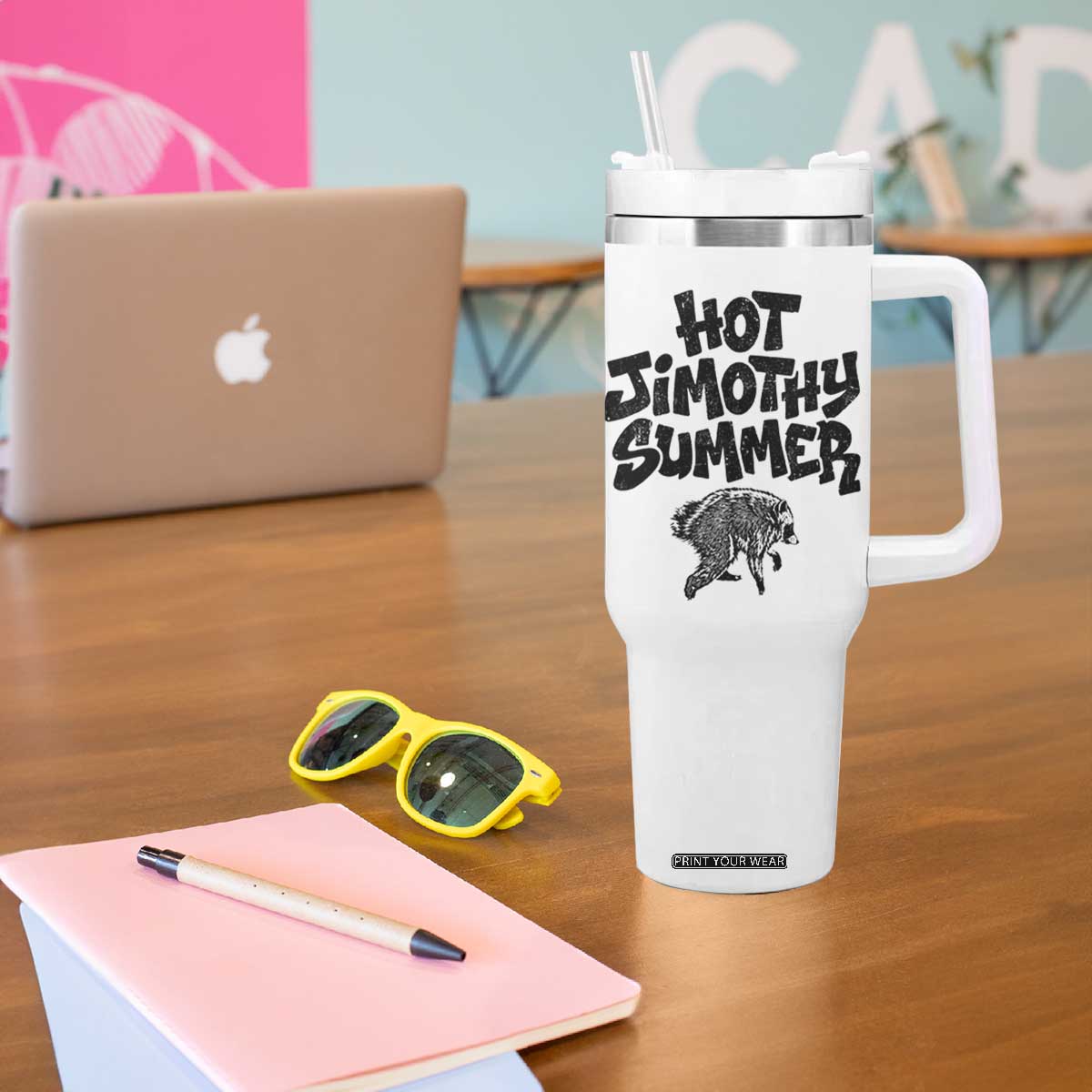 Hot Jimothy Summer Funny Viral Seattle Raccoon Graphic Tumbler With Handle Viral Trash Panda Meme
