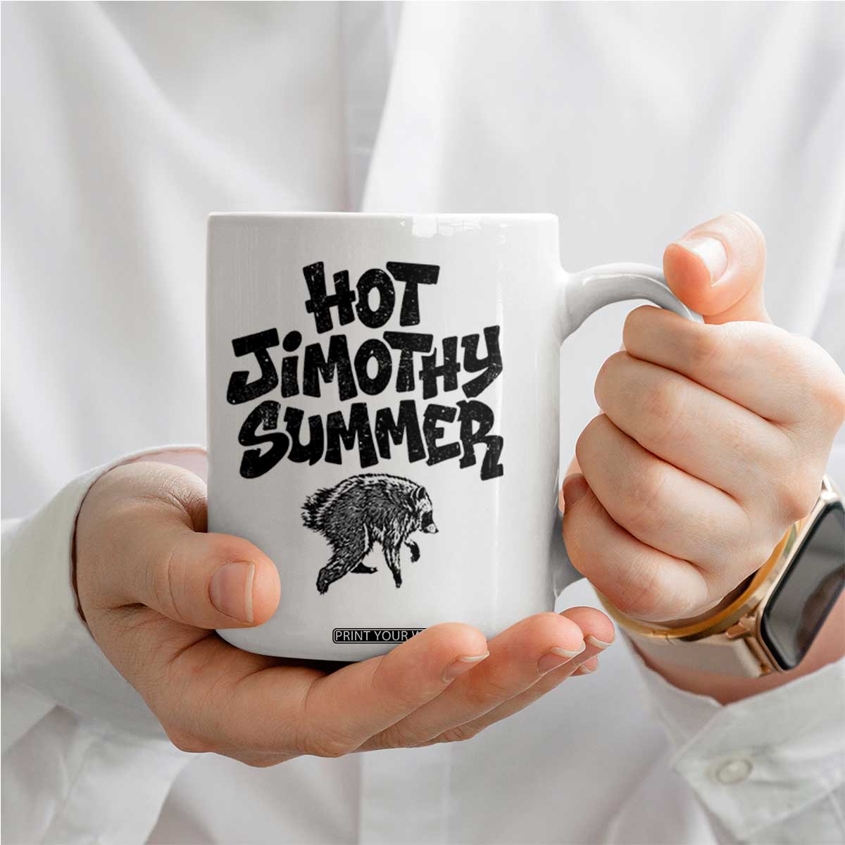 Hot Jimothy Summer Funny Viral Seattle Raccoon Graphic Coffee Mug Viral Trash Panda Meme